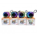 Bocina portátil Bluetooth con luces LED RGB recargable –Compatible con dispositivos móviles mediante conexión Bluetooth y recargable por USB. Perfecta para interiores y exteriores. Por mayoreo 17578-3