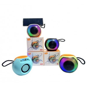 Bocina portátil Bluetooth con luces LED RGB recargable –Compatible con dispositivos móviles mediante conexión Bluetooth y recargable por USB. Perfecta para interiores y exteriores. Por mayoreo 17578-3