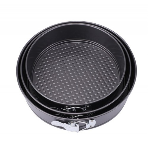 Set de 3 moldes redondos desmontables antiadherentes – Moldes para hornear pasteles y repostería, fácil de limpiar, Por Mayoreo  2017-4