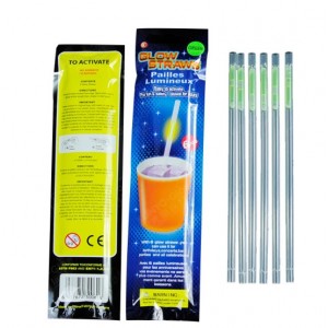 Popotes luminosos fluorescentes en paquete de 6 piezas, ideales para bebidas en fiestas, bares y celebraciones de la Copa del Mundo 2026. Por Mayoreo 2159-3