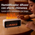 Humidificador difusor ultrasónico con efecto chimenea con luces LED y simulación de fuego, aromaterapia decorativa para hogar y oficina de 200ml. Por Mayoreo  JSQ448