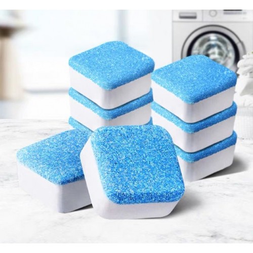 Tabletas limpiadoras efervescentes para lavadora, diseñadas para eliminar sarro, residuos de detergente, grasa y bacterias del tambor y tuberías internas. 1 Caja  12 pastillas de  limpieza profunda Por Mayoreo 34142-133