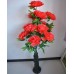 Arbusto floral artificial decorativo | Plantas de flores grandes en colores rojo, rosa y morado 1.45m| Ideal para interiores y eventos. Por Mayoreo 478-5