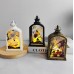 Linterna de viento pequeña de plástico para Halloween, luz LED nocturna luminosa portátil, diseño de escena de accesorios para disfraces de Halloween. Por Mayoreo 581528