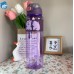 Botella motivacional  con diseño de Capibara portátil con asa capacidad de 1L Por Mayoreo 6115