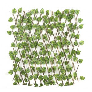 Enrejado extensible con hojas artificiales | Muro verde decorativo 4 ft | Ideal para jardín, terraza y privacidad, Por Mayoreo 6197