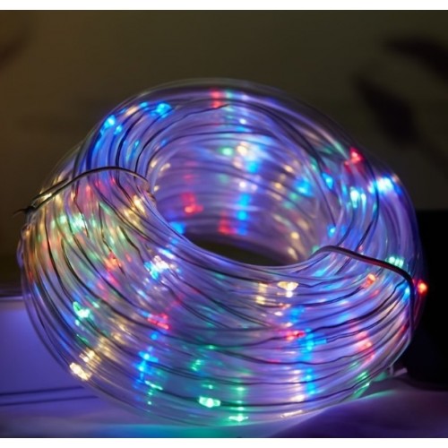 Manguera de luces LED multicolor con energía solar – luces impermeables para exterior e interior 10m – Guirnalda decorativa flexible ideal para Navidad, fiestas y jardín Por mayoreo  6529-19