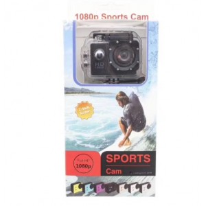 Cámara Deportiva Tipo GoPro Full HD 1080p – Sumergible 30 m con Pantalla 2″ y Accesorios de Montaje- Por Mayoreo 80130