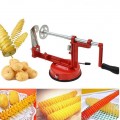 Cortadora de papas manual de aleación de aluminio en espiral, máquina para cortar papas para el hogar, Por Mayoreo 80136