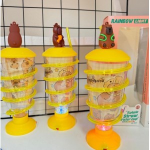 Botellas de agua con diseños colorida de capibara portátil ligera, Por Mayoreo  8015