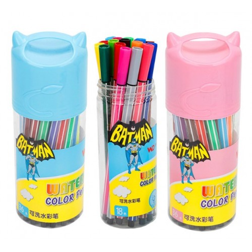 Juego de 18 colores, juego de pinceles multicolores  lavables para dibujar y pintar por mayoreo 808-18