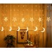 Cortina de luces LED decorativa con estrellas y lunas – Guirnalda luminosa cálida para habitación, fiestas o Navidad- Por Mayoreo 883639 Cortina de luces LED decorativa con estrellas y lunas – Guirnalda luminosa cálida para habitación, fiestas o Navidad- Por Mayoreo 883639