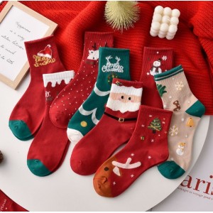 Calcetines navideños unisex con diseños festivos – Medias de invierno con motivos de Santa, muñeco de nieve y árbol de Navidad- Por Mayoreo 883797
