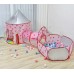 Set de Tiendas Infantiles Tipo Castillo con Túnel y Piscina de Pelotas – Carpa de Juegos Plegable para Niños y Niñas- Por Mayoreo  883909