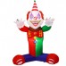 Inflable de payaso gigante con luces LED 2.1m alto – Decoración para Halloween exterior – Modelo colorido terror divertido- Por Mayoreo 9243-10 