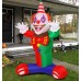 Inflable de payaso gigante con luces LED 2.1m alto – Decoración para Halloween exterior – Modelo colorido terror divertido- Por Mayoreo 9243-10 