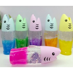 Slime Tiburón en Botella – Colores Brillantes y Textura Suave – ¡Diversión Sensorial para Niños!- Por Mayoreo A33