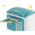 Alcancía electrónica con huella digital estilo cajero automático – Caja fuerte infantil con música y contraseña, Por Mayoreo  ATM33