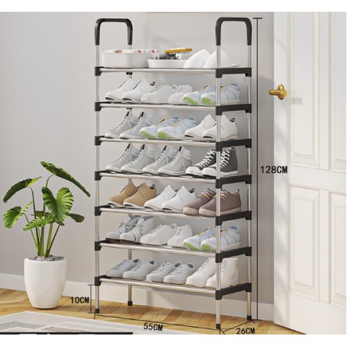 Zapatera, organizador de 7 Niveles de Metal – Organizador de Calzado 55×26×128 cm, Por Mayoreo BH-21219