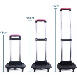 Carrito Plegable con Asa Telescópica – 3 Alturas Ajustables 43/66/90 cm-Ideal para carga ligera, viajes, compras y uso escolar. Base resistente y diseño compacto y portátil- Por Mayoreo BH-21281