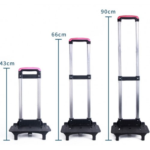 Carrito Plegable con Asa Telescópica – 3 Alturas Ajustables 43/66/90 cm-Ideal para carga ligera, viajes, compras y uso escolar. Base resistente y diseño compacto y portátil- Por Mayoreo BH-21281