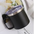 Taza termo de 12oz acero inoxidable con tapa transparente – Café y té portáti, Por Mayoreo  BZ434