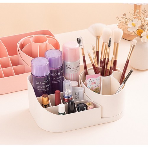 Organizador  multifuncional de Maquillaje con Compartimentos – Base Giratoria y Diseño Modular 24.1*14*9.9CM, Por Mayoreo C2- 3226