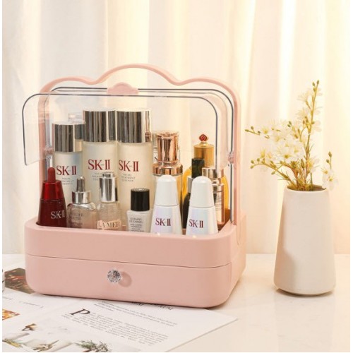 Caja de almacenamiento multifuncional de cosméticos ligera de lujo, a prueba de polvo, de gran capacidad, tocador de escritorio 30*20*33cm Por Mayoreo C2-107