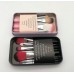 Set de brochas de 7 pinceles de maquillaje con estuche de diseños animados Por Mayoreo  C4-001