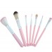 Set de brochas de 7 pinceles de maquillaje con estuche de diseños animados Por Mayoreo  C4-001