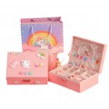 Set de Accesorios para Niñas con estuche tipo joyero  Unicornio Kawaii Y bolsa de Regalo de alta gama Por Mayoreo C4-016