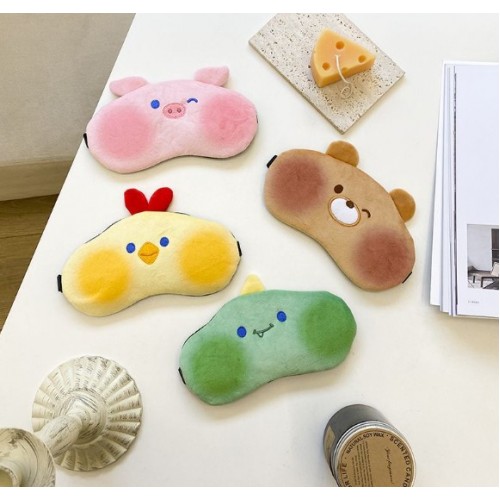 Antifaz para dormir de peluche con diseño de animales – suave y cómodo – modelos surtidos, ligero y ajustable, ideal para descanso, viajes o meditación, Por Mayoreo C4-107 