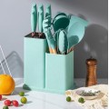 Set de utensilios de cocina 19 piezas de silicona con base organizadora- Perfecto para hogar, restaurantes y regalos- Por Mayoreo CJ-2085