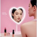 Espejo de maquillaje LED con forma de corazón, luz ajustable con control táctil, diseño moderno y base estable para tocador, Por Mayoreo  CY087