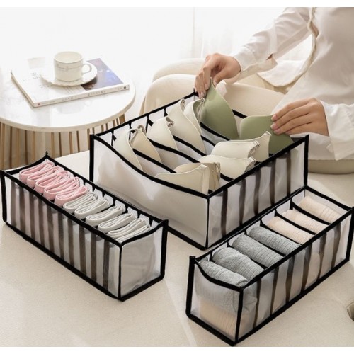 Caja de almacenamiento de ropa interior, tipo cajón, para el hogar, organizador multifuncional por Mayoreo CYJS-3779