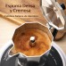 Cafetera italiana tipo moka fabricada en aluminio resistente, ideal para preparar café espresso de manera rápida y tradicional Vneta al por mayor 16071-6 Cafetera italiana tipo moka fabricada en aluminio resistente, ideal para preparar café espresso de manera rápida y tradicional Vneta al por mayor 16071-6