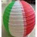 Globo de Cantolla Mexicano Tricolor Verde Blanco y Rojo para Fiestas Patrias, Hecho de Papel de China Artesanal, Ideal para Eventos Nocturnos y Celebraciones Mexicanas- 40cm, Por Mayoreo M6294-6