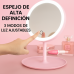 Espejo de tocador redondo con luz LED táctil de 3 modos de iluminación ajustables y base amplia-  Por Mayoreo WSM-2593