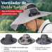 Sombrero con Ventilador Solar de Doble Turbina y Ala Ancha – Protección Solar y Enfriamiento | Por Mayoreo 34142-137