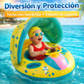 Flotador Inflable desmontable Infantil con Techo y Volante de PVC – Piscina Flotante con Sombrilla- Por Mayoreo 1502-7