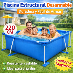 Esterilla Protectora Cuadrada de PE para Piscina con Marco – Base Plegable Gruesa Antidesgaste 220 cm, reforzado y diseño plegable y grueso, ideal para uso continuo en exteriores, Por Mayoreo  1502-14