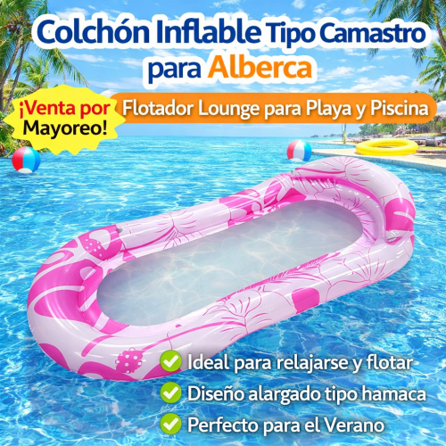 Colchón Inflable Tipo Camastro para Alberca – Flotador Lounge para Playa y Piscina- Por Mayoreo 1502-35