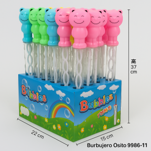 Burbujero Gigante con Tapa de Osito – Varita de Pompas  – Juguete Infantil- Por Mayoreo LY241