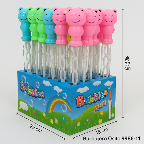 Burbujero Gigante con Tapa de Osito – Varita de Pompas  – Juguete Infantil- Por Mayoreo LY241