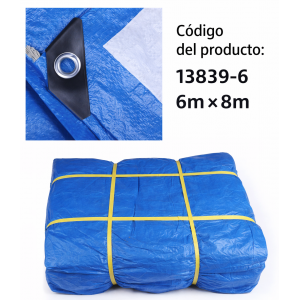 Lona Impermeable Reforzada 6 x 8 m con Ojillos Metálicos – Cubierta Multiusos para Exterior- Por Mayoreo 13839-6
