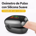 Oxímetro de pulso digital de dedo con pantalla LED de alta visibilidad. Mide saturación de oxígeno en sangre (SpO2) y frecuencia cardiaca de forma rápida y precisa. Ideal para uso en casa, deporte, adultos y adultos mayores.