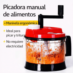 Picadora Manual de Alimentos con Manivela – Procesador de Cocina Manual para Verduras y Carnes, Por Mayoreo 35789-1