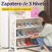 Zapatero Organizador de 3 Niveles – Mueble Compacto para Almacenamiento de Calzado para 24 pares -  Por Mayoreo M9247-6