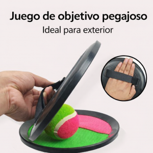 Raqueta de Objetivo Pegajoso con Pelota – Juego de Lanzar y Atrapar para Niños | Diversión Padres e Hijos- Por Mayoreo 25767A-8