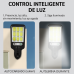 Lámpara solar LED con sensor de movimiento – Iluminación exterior recargable con control remoto, Por Mayoreo DT228